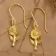 Flower Shape dangle earring, Brass with 22k gold plated, Wholesale jewelry